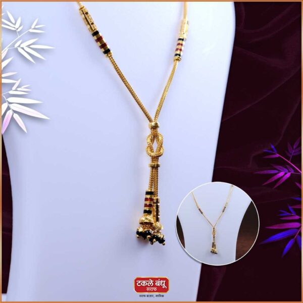 GOLD MEENA FANCY SHORT MANGALSUTRA